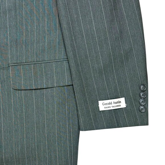 Gerald Austin of Bond St Gray Striped Single Breasted Blazer - Picture 5 of 7